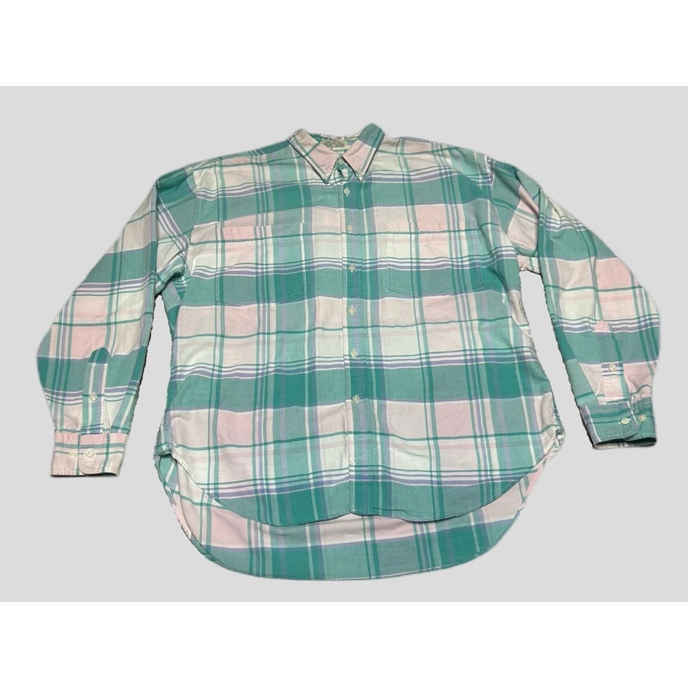 Vintage American Eagle Outfitters Plaid Button-Down Shirt Long Sleeve Men Large